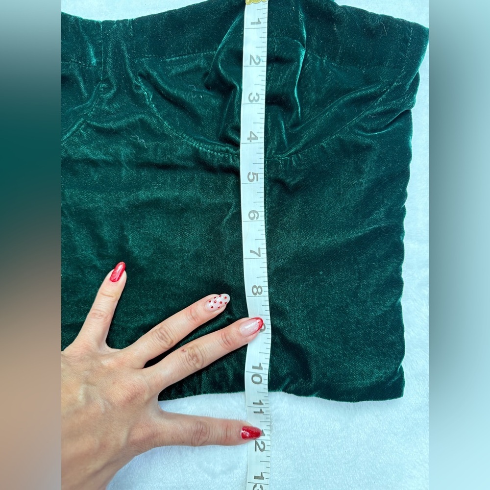 Aqua Velvet Dark Green Crop Top - Picture 7 of 7